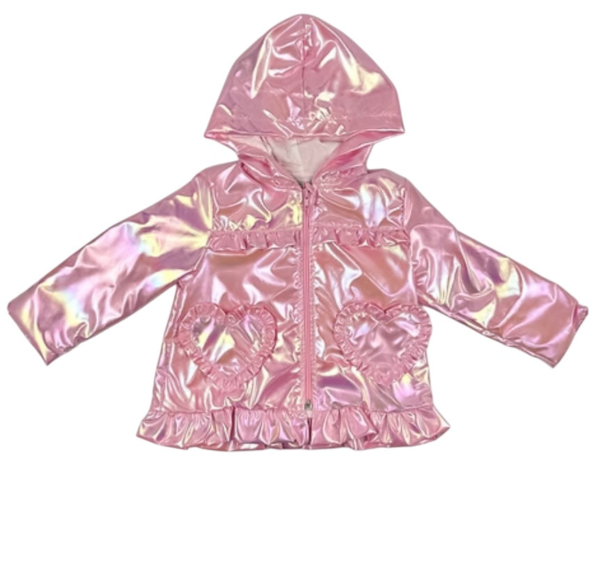 Visara Baby Girls Pink Iridescent Jacket