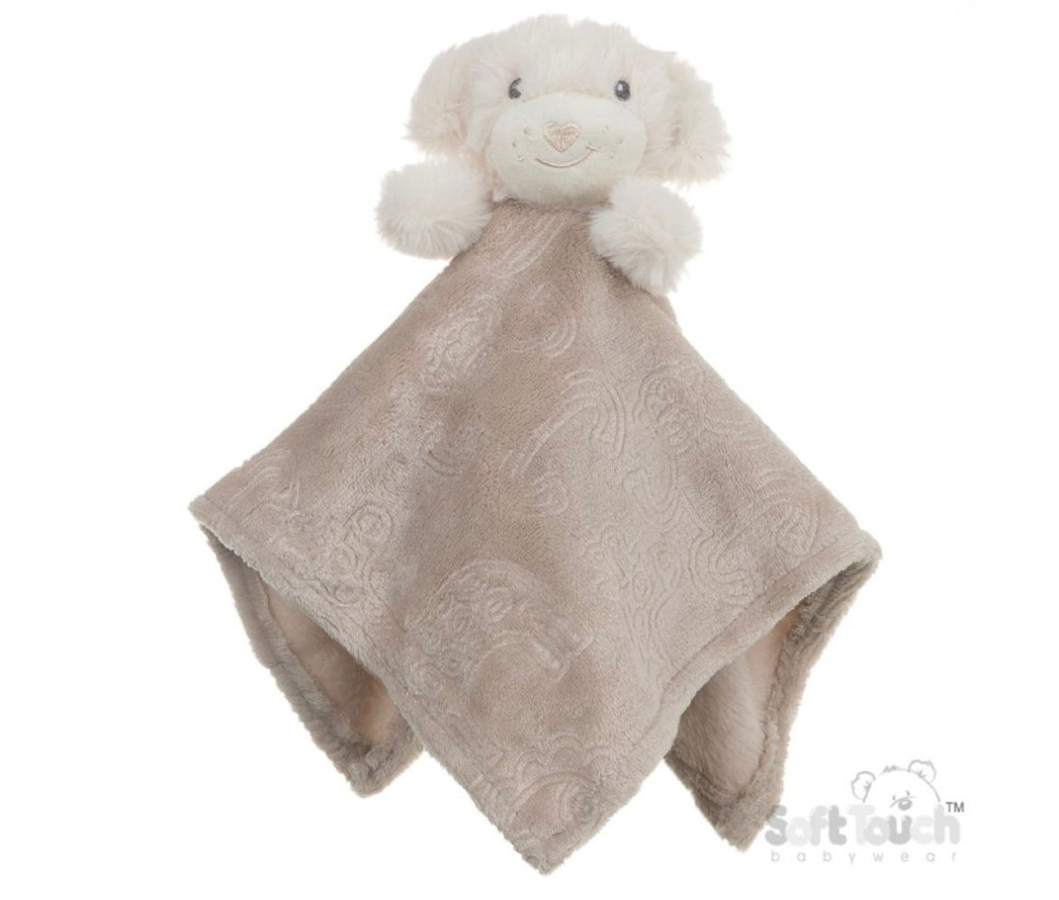 Embossed Baby Comforter with Animal Head , Multiple Colours