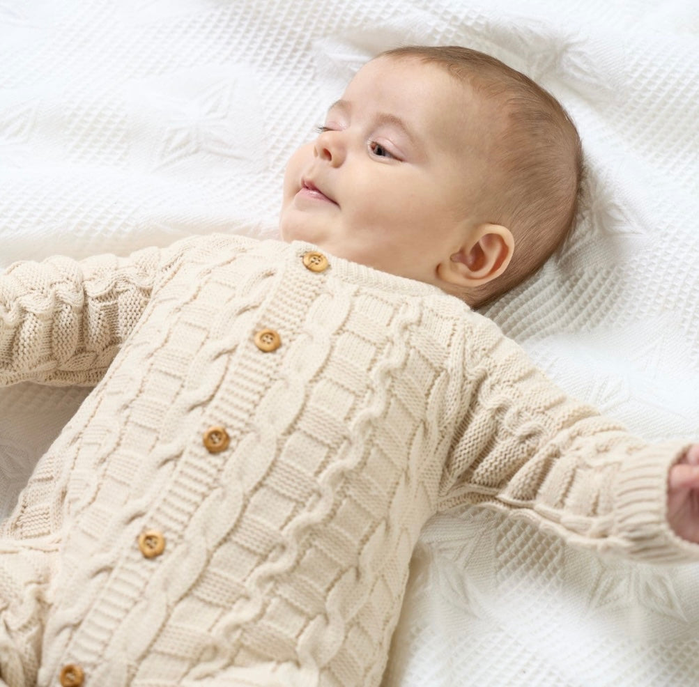 Dandelion Beige Knitted Romper