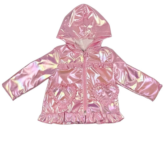 Visara Baby Girls Pink Iridescent Jacket