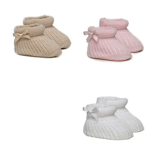 Baby Booties with Bow