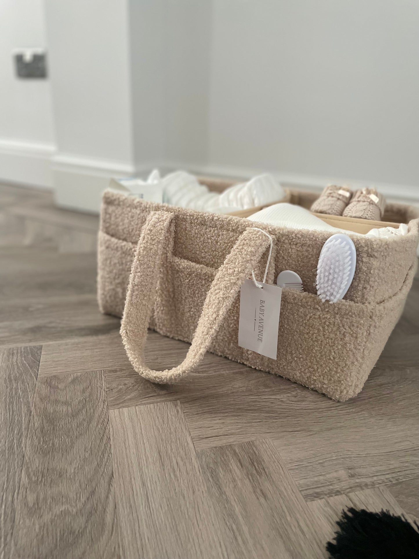 Boucle Nappy Caddy | Biscuit