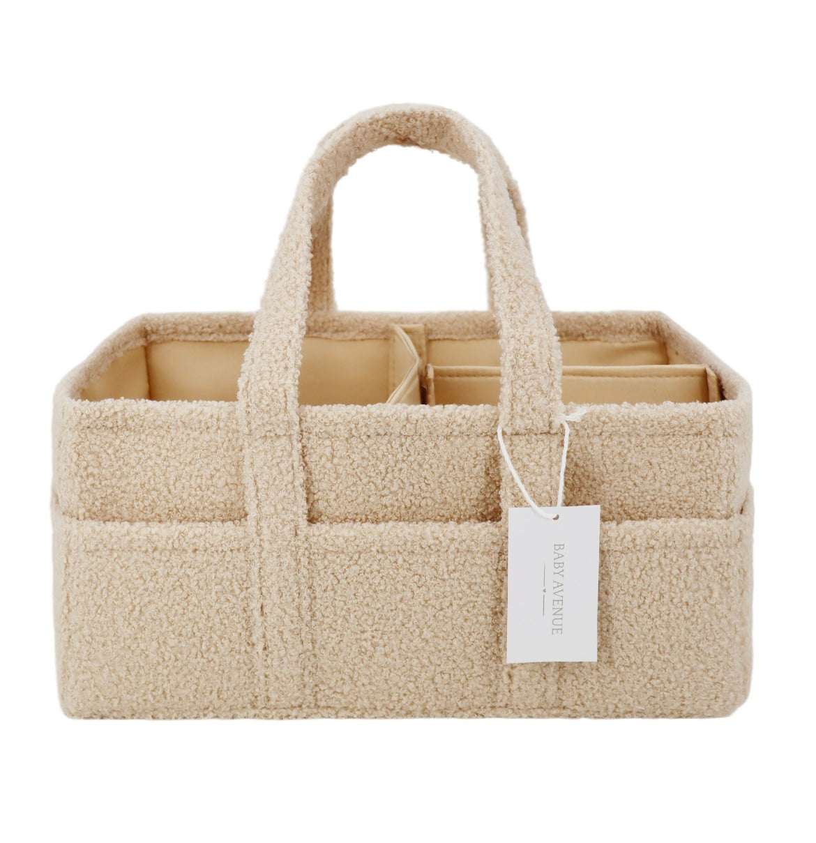 Boucle Nappy Caddy | Biscuit