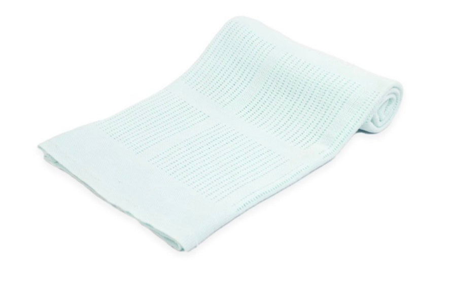 Soft Touch Cellular Cotton Baby Blanket - White, Pink, Taupe & Blue (70x90cm)